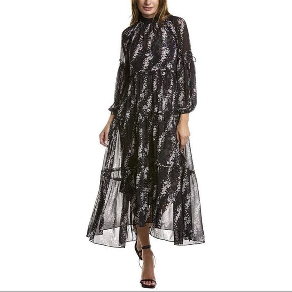 All Saints Dresses & Skirts - All Saints | NWT Eimear Cultivar Sheer Long Sleeve Maxi Dress